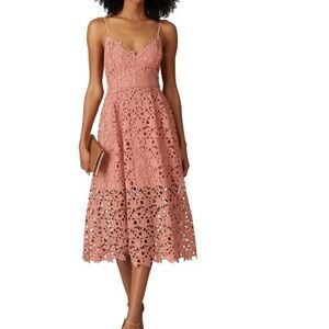 ASTR Lace A-Line Midi Dress